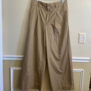 NWT Relaxed fit, wide leg, pleated front trousers. Rise 14.5”, inseam 31”